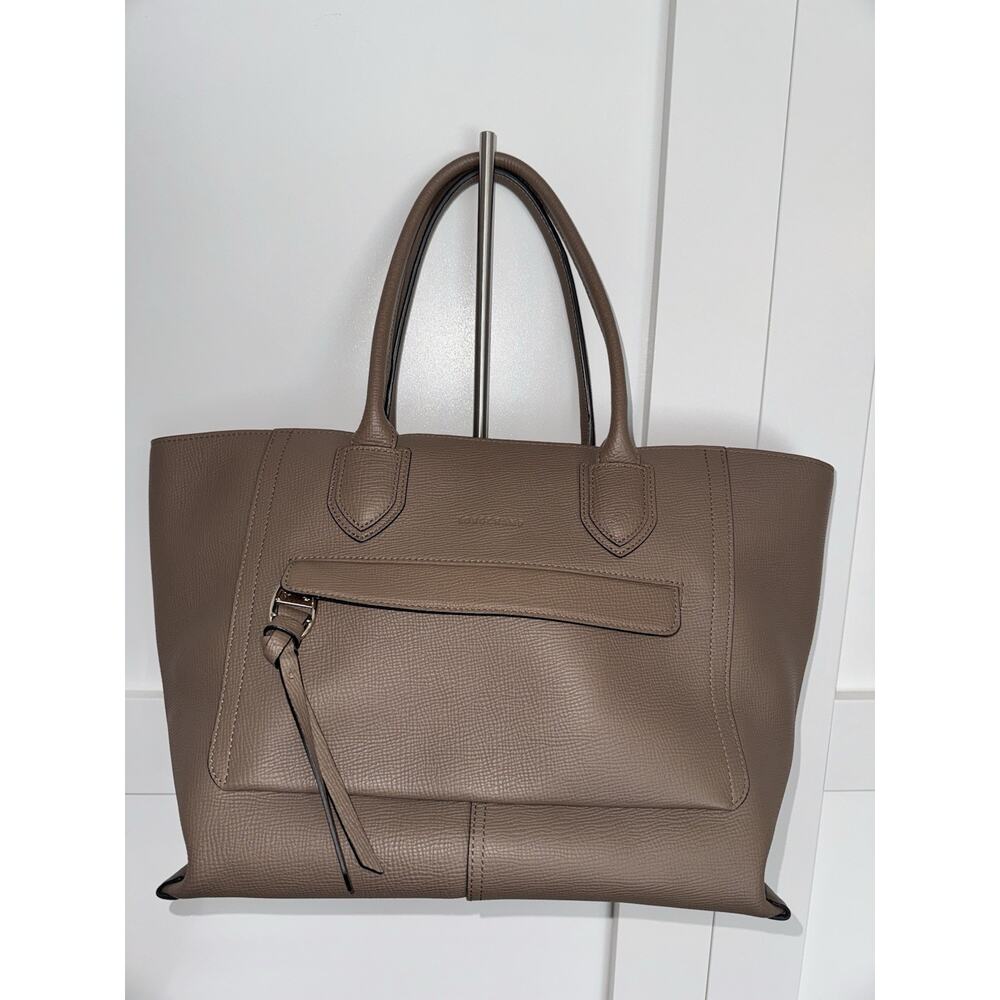 Longchamp Large Tote Bag Mailbox 10105HTA015 Taupe Leather Shoulder Bag Purse